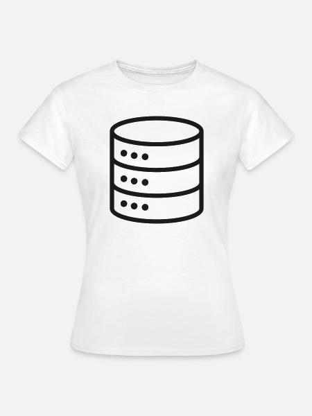 Datenbankserver-Zeilensymbol - Frauen T-Shirt - Weiß