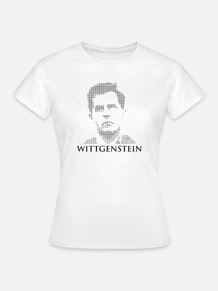 Ludwig Wittgenstein ASCII-Porträt - Frauen T-Shirt - Weiß