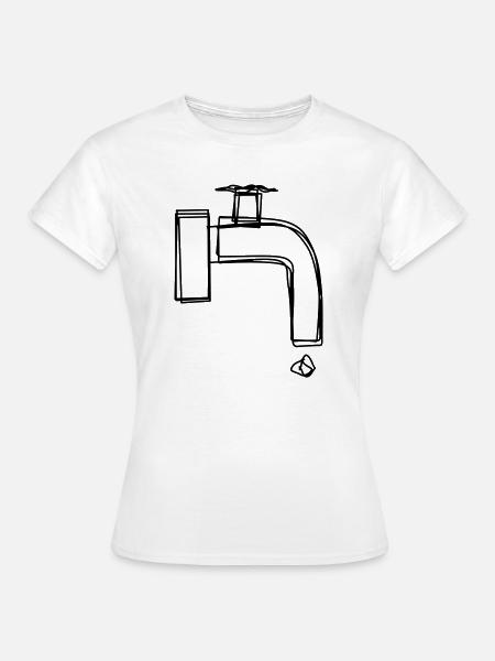 Zapfhahn handgezeichnet - Frauen T-Shirt - Weiß