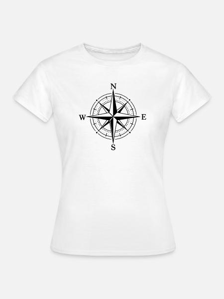Kompass - Frauen T-Shirt - Weiß