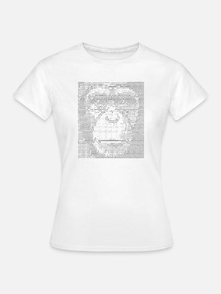 Affen-ASCII-Gesicht - Frauen T-Shirt - Weiß
