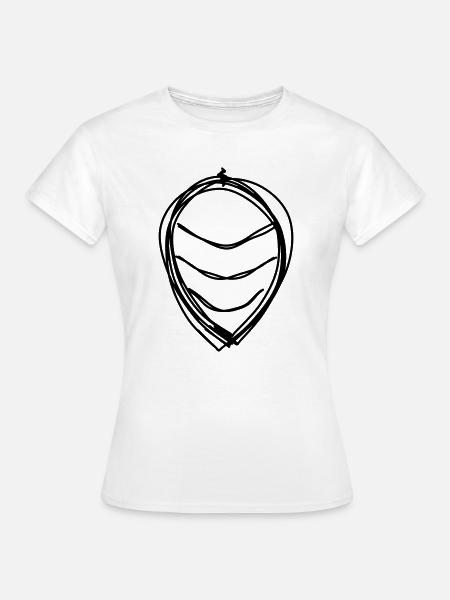 Hopfendolde handgezeichnet - Frauen T-Shirt - Weiß