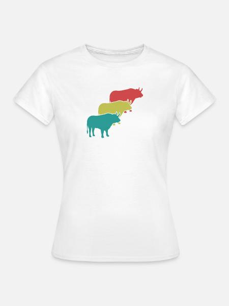 Stier Kraft Trio - Frauen T-Shirt - Weiß