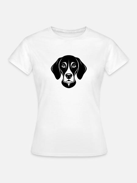 Beagle-Hundekopf - Frauen T-Shirt - Weiß