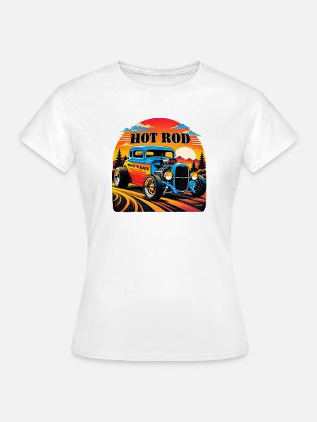 Hot Rod – Rock'n Race Retro - Frauen T-Shirt - Weiß