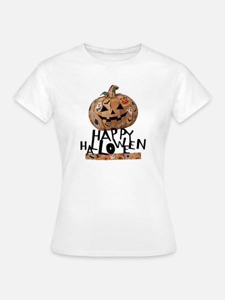 Happy-Halloween - Frauen T-Shirt - Weiß