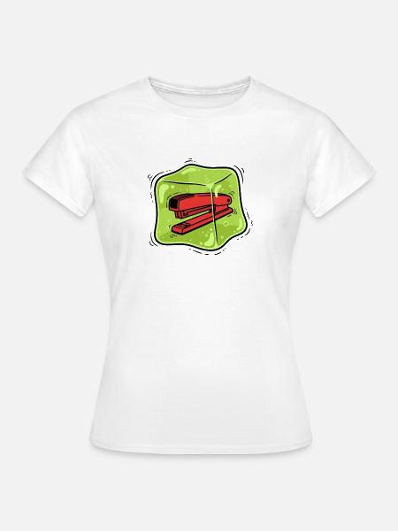 Offie-Humor – Jell-O-Tacker-Streich - Frauen T-Shirt - Weiß