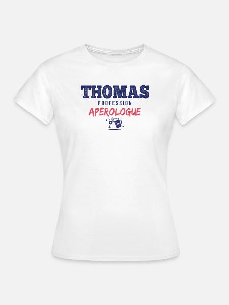 Thomas Aperologue – Humor Apéro - Frauen T-Shirt - Weiß
