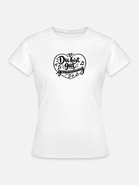 Dubistgutgenug_herz - Frauen T-Shirt - Weiß