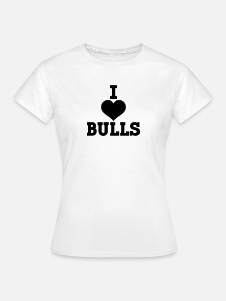 Stier Herz Spruch - Frauen T-Shirt - Weiß
