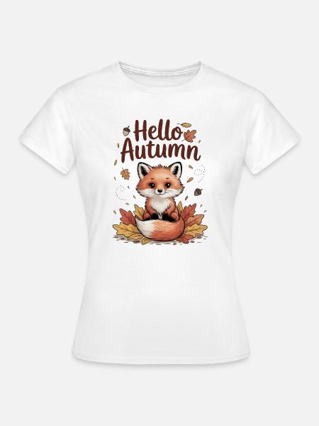 Hallo Herbst - Frauen T-Shirt - Weiß