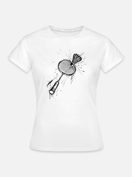 Badminton - Frauen T-Shirt - Weiß