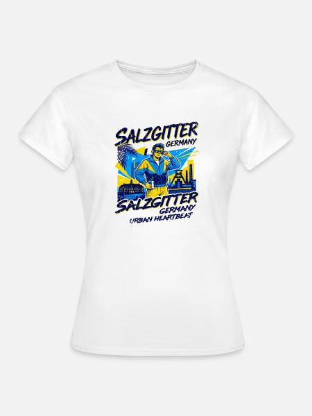 City Salzgitter Germany Urban Heartbeat Retro Pop - Frauen T-Shirt - Weiß