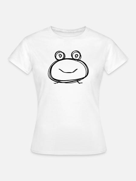 Frosch handgezeichnet - Frauen T-Shirt - Weiß