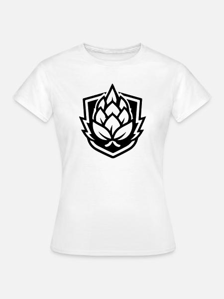 Hopfen Symbol Knospe - Frauen T-Shirt - Weiß