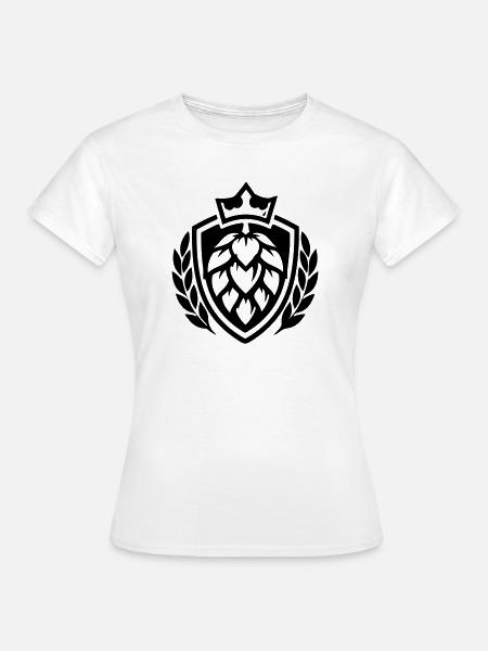 Hopfen Krone Symbol - Frauen T-Shirt - Weiß