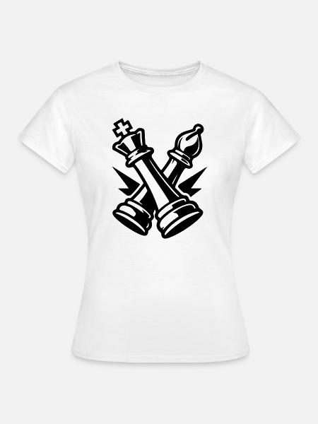 Schach Figuren - Frauen T-Shirt - Weiß