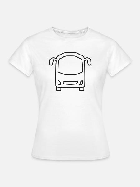 Bus-Frontlinien-Symbol - Frauen T-Shirt - Weiß