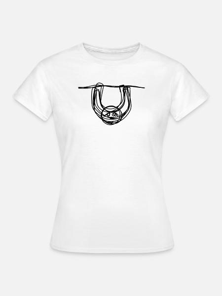 Faultier handgezeichnet - Frauen T-Shirt - Weiß