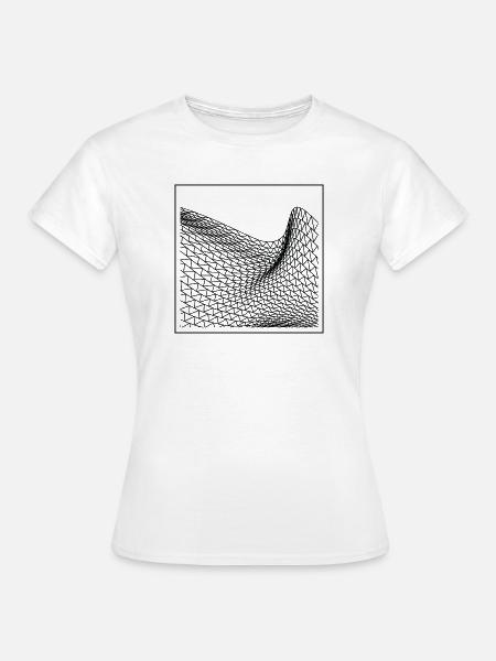 Geometrische Wellenlandschaft - Frauen T-Shirt - Weiß