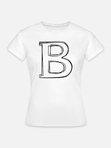 Buchstabe B handgezeichnet - Frauen T-Shirt - Weiß