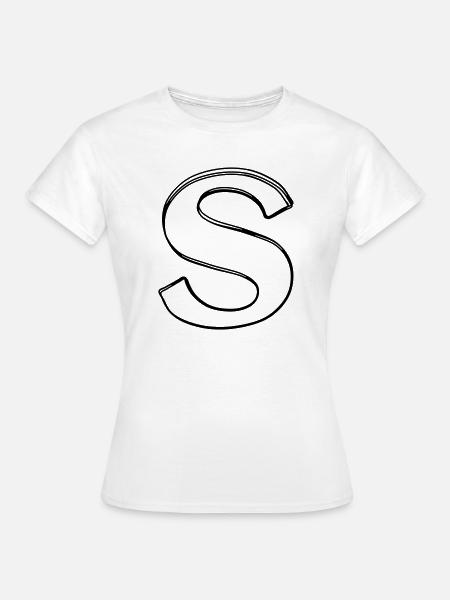 Buchstabe S handgezeichnet - Frauen T-Shirt - Weiß