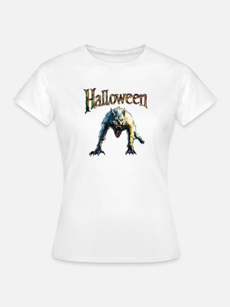 Halloween-Werwolf - Frauen T-Shirt - Weiß