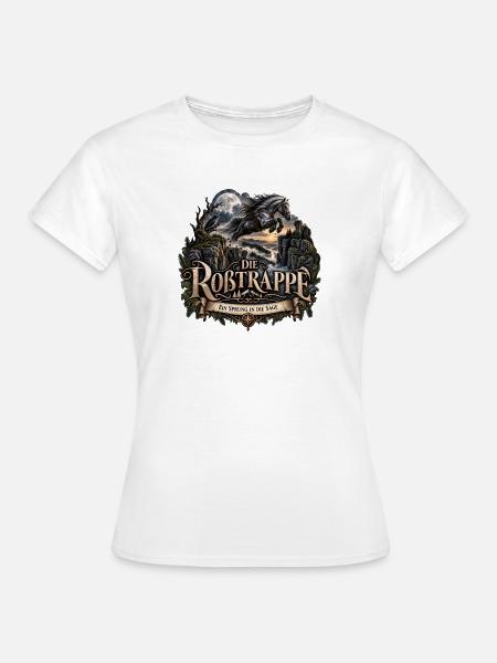 Die Roßtrappe – Harzer Sage - Frauen T-Shirt - Weiß