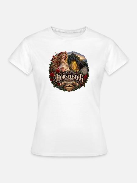 Der Hörselberg – Thüringer Sage - Frauen T-Shirt - Weiß