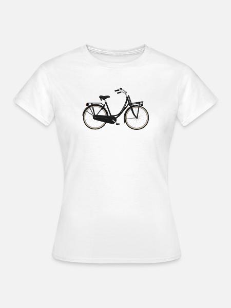 Hollandrad schwarz - Frauen T-Shirt - Weiß
