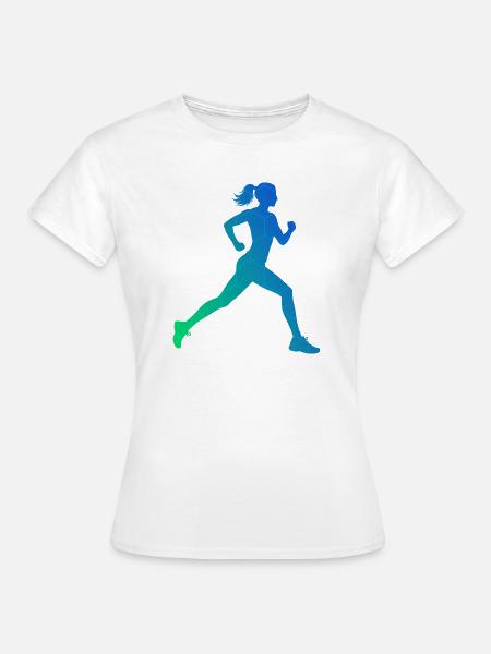 Geschenkidee für eine Running mit Running - Frauen T-Shirt - Weiß