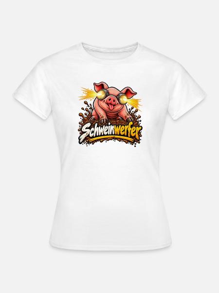Schweinwerfer - Frauen T-Shirt - Weiß