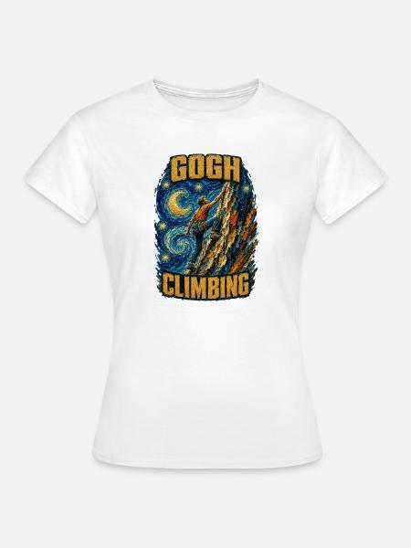 Gogh Klettern Kletterkunst - Frauen T-Shirt - Weiß