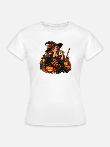 Halloween Hexe - Frauen T-Shirt - Weiß