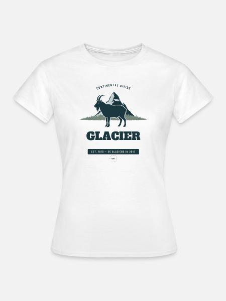 Glacier National Park Bergziege - Frauen T-Shirt - Weiß