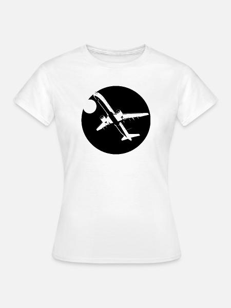 Flugzeug Skizze - Frauen T-Shirt - Weiß