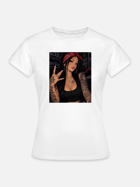 Bandana Glam Tattoo Queen - Frauen T-Shirt - Weiß