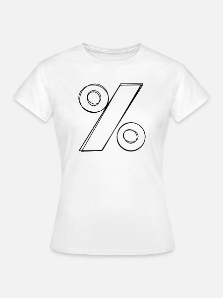 Prozentzeichen handgezeichnet - Frauen T-Shirt - Weiß