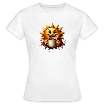 Sonnenkaffee  - Frauen T-Shirt - Weiß - Vorne - AI Model Female 172 dark (172cm)