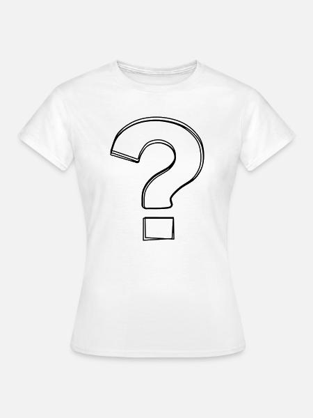 Fragezeichen handgezeichnet - Frauen T-Shirt - Weiß
