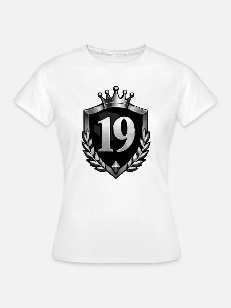 wappen-zahl-19 - Frauen T-Shirt - Weiß