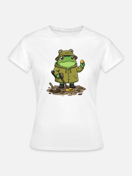 Sondengänger Sondler sondeln DETECTOR-Frog - Frauen T-Shirt - Weiß