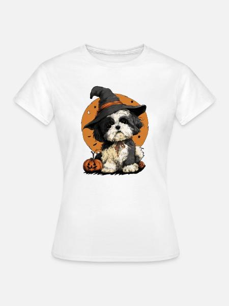 ShihTzu Halloween - Frauen T-Shirt - Weiß