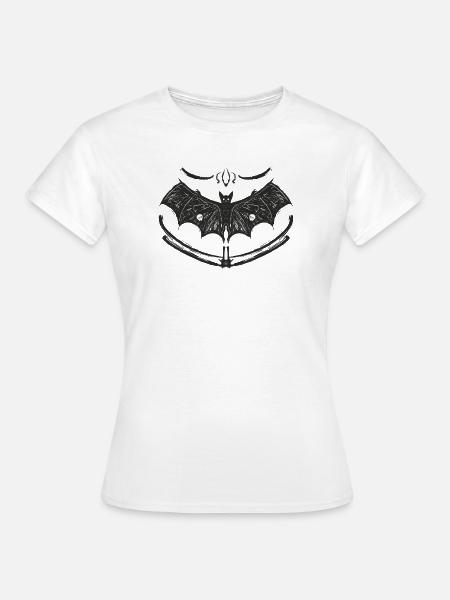 Nachtflügel und Dunkle Schädel - Frauen T-Shirt - Weiß