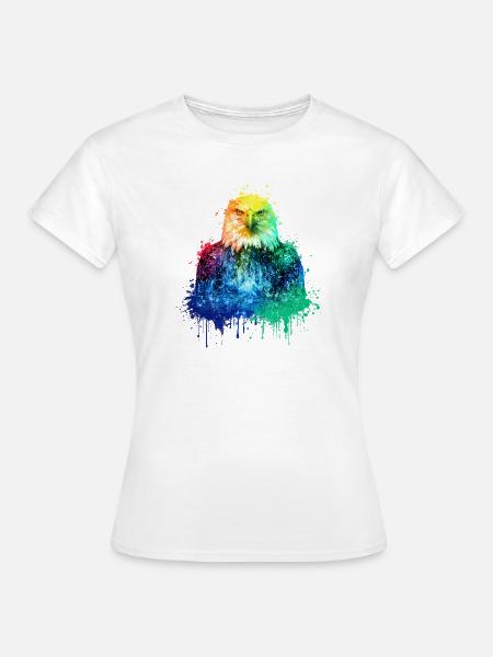 Adler Aquarell Illustration - Frauen T-Shirt - Weiß