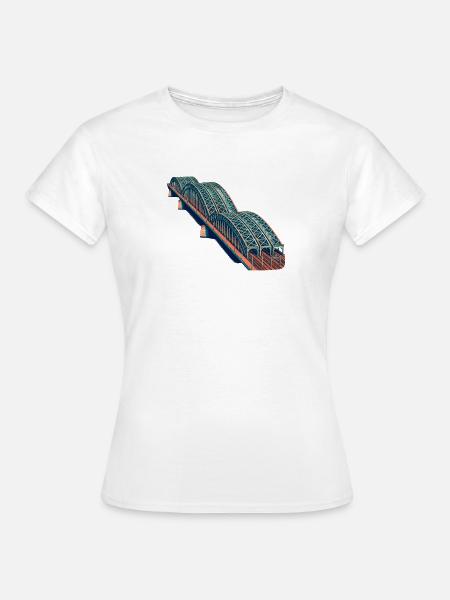Hohenzollernbrücke Risograph - Frauen T-Shirt - Weiß