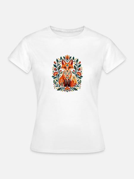 Fuchsliebhaber, ästhetische, botanische Waldtierkunst, Kunst - Frauen T-Shirt - Weiß