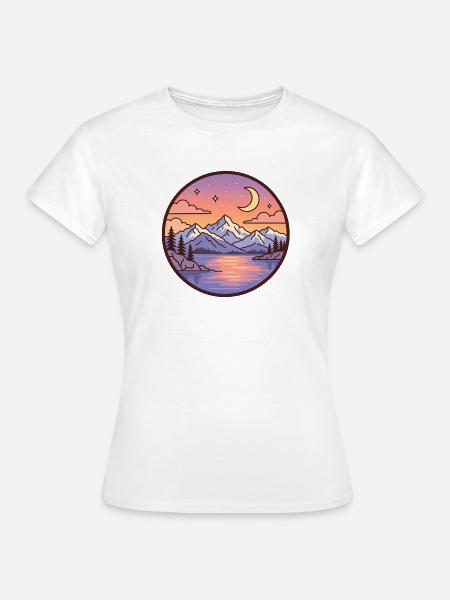 Mondsee Berglandschaft - Frauen T-Shirt - Weiß
