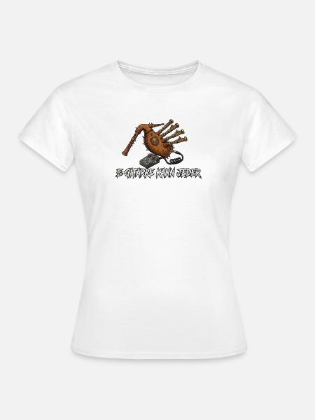 E-Gitarre Kann Jeder - Frauen T-Shirt - Weiß