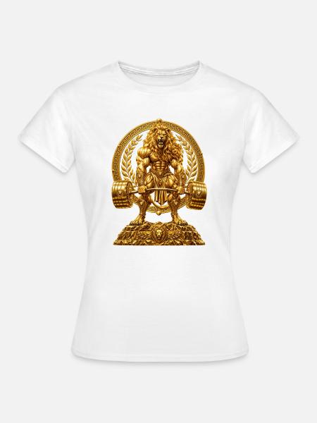 Löwe gewichte bodybuilding - Frauen T-Shirt - Weiß